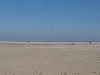 vliegeren op het strand