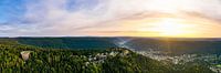Aerial Panorama Bad Wildbad in the Black Forest by Werner Dieterich thumbnail