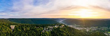 Aerial Panorama Bad Wildbad in the Black Forest by Werner Dieterich