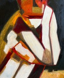 Tangled in Tangerine by Helia Tayebi Art