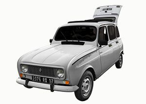 Renault R4 Poster en blanc pur