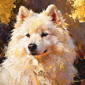 Amerikanischer Eskimohund von Johannas Art Creations