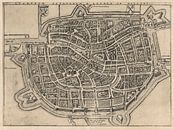 Alte Karte von Leiden aus der Zeit um 1657. von Gert Hilbink Miniaturansicht