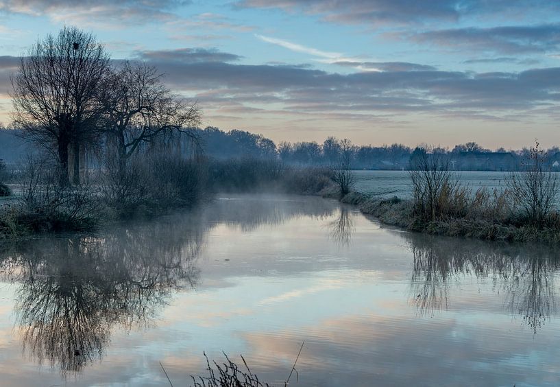 landschap in het blauwe uurtje par eric brouwer