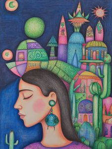 Frau in Mexiko