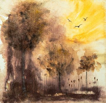 Aquarel part 69 van Tania Perneel