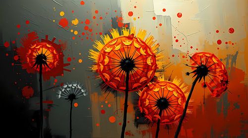 Paardenbloemen Abstract