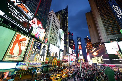 Times Square in New York am Abend