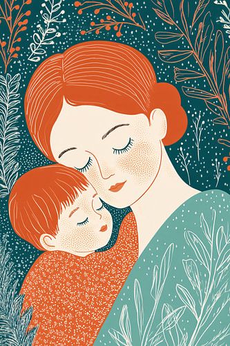 Moeder met slapend kind