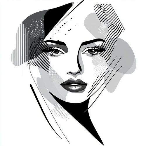 Modern beauty in black and white
