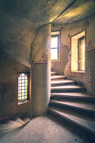 Stairwell of castle by Truus Nijland