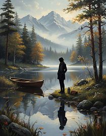 Morgenstille am stillen See von Regan Frederick