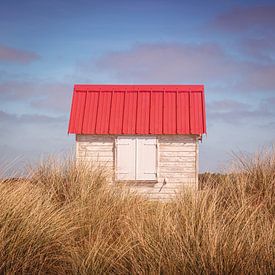 Strandhuisje, Gouville, Normandië van Patrick Rosenthal