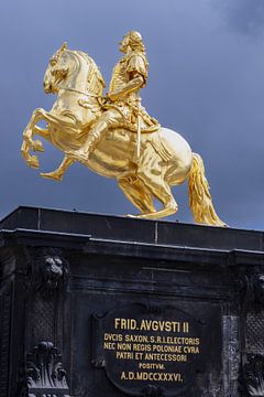 Gouden ruiter in Dresden van Walter G. Allgöwer
