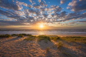 Sonnenuntergang mit besonderer Sonne von Jeroen Lagerwerf