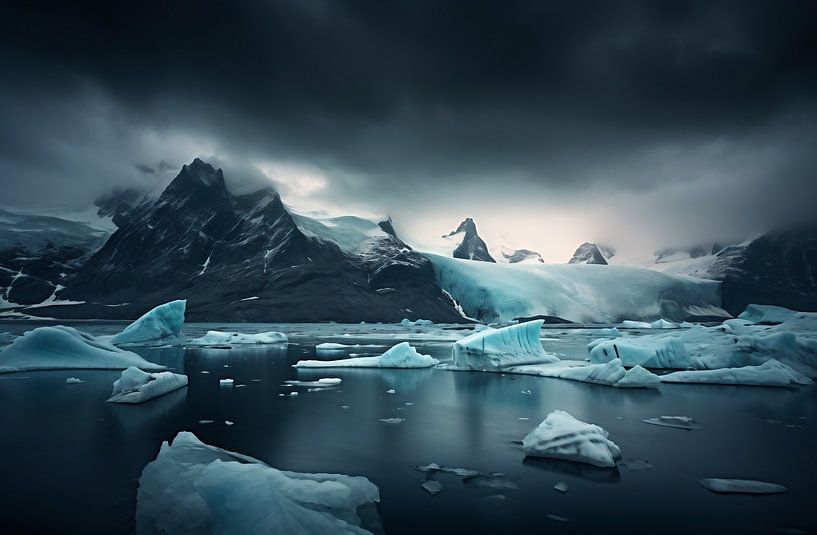 Dramatische Stimmung auf dem Meer von fernlichtsicht