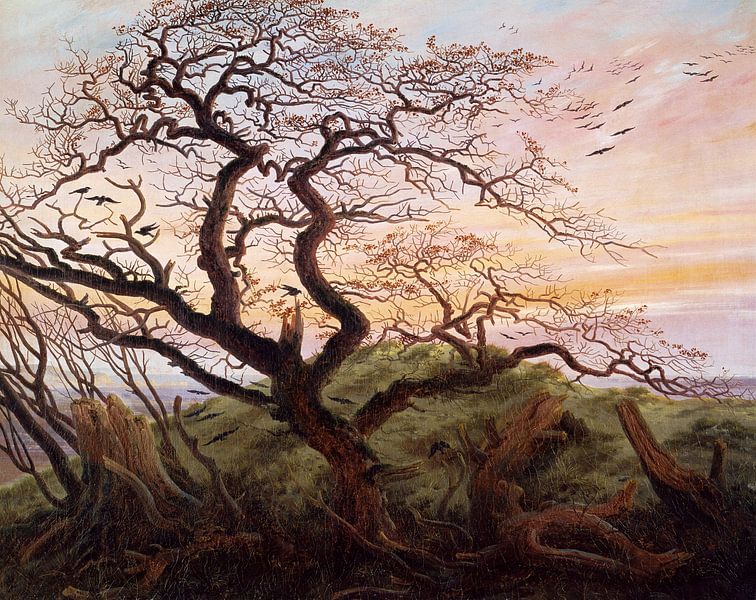 Caspar David Friedrich,The Tree of Crows by finemasterpiece