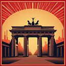 Pop Art Berlijn Brandenburger Tor van Niklas Maximilian thumbnail