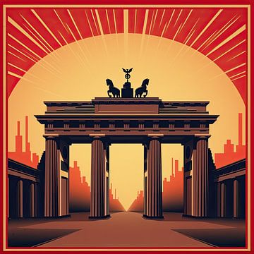 Pop Art Berlijn Brandenburger Tor van Niklas Maximilian