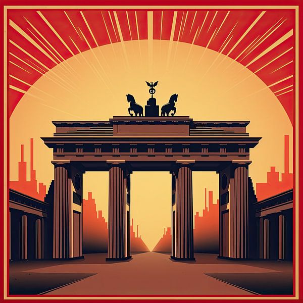 Pop Art Berlijn Brandenburger Tor van Niklas Maximilian