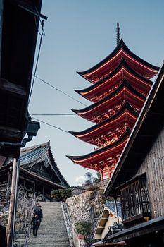 Temple rouge à Hiroshima