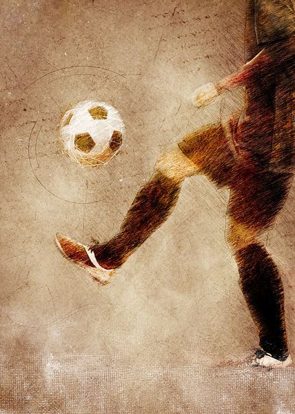 Football player sport art #football #soccer by JBJart Justyna Jaszke
