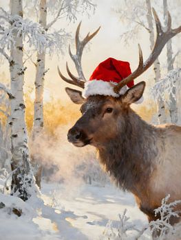 Weihnachten unter den Birken - Nordamerikanische Hirsche