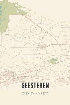 Vintage landkaart van Geesteren (Overijssel) van MijnStadsPoster