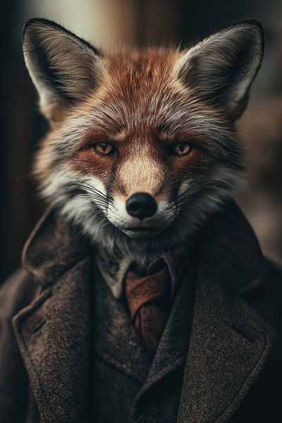 Fuchs in Kleidung von Bert Nijholt