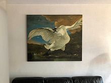 Klantfoto: De bedreigde zwaan, Jan Asselijn, op canvas