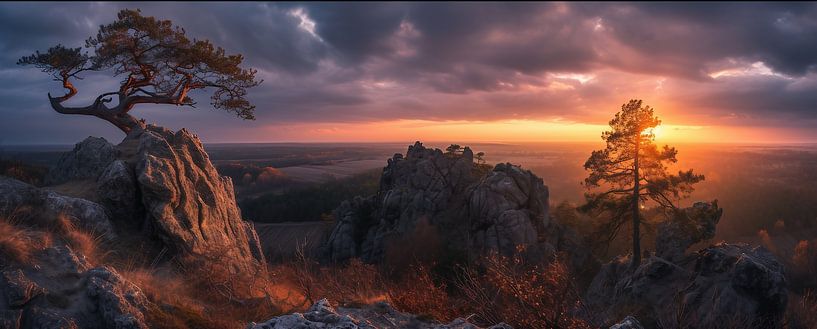 In den Bergen von fernlichtsicht