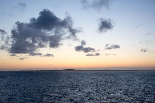 zonsondergang op het wad