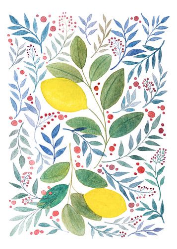 When life gives you lemons | Aquarel schilderij