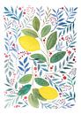 When life gives you lemons | Aquarel schilderij van WatercolorWall thumbnail
