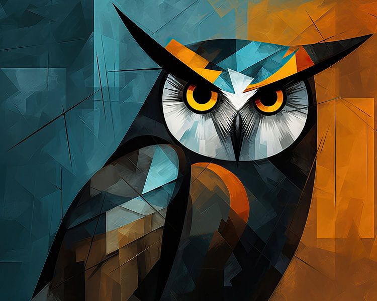 Bird: Owl Modern by Eye catching paintings