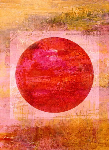 Dream Circle Orange Pink by Claudia Gründler