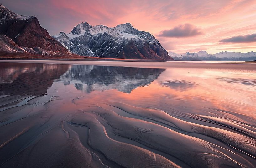 Goldenes Licht an Neuseelands Küste von fernlichtsicht