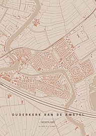 Stadtplan von Ouderkerk aan de Amstel von Stef van Campen