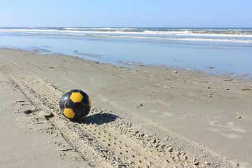 Bal op strand van Harry Wedzinga