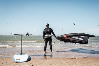 Surfer am Strand