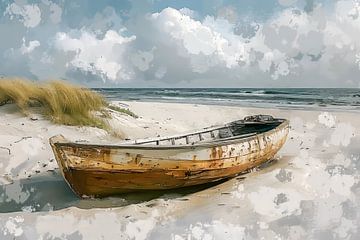 Abandoned boat by Thea