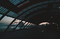 Amsterdam Centraal (Bus) Station bij zonsopgang van Lars van 't Hoog thumbnail