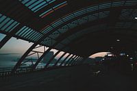 Amsterdam Centraal (Bus) Station bij zonsopgang