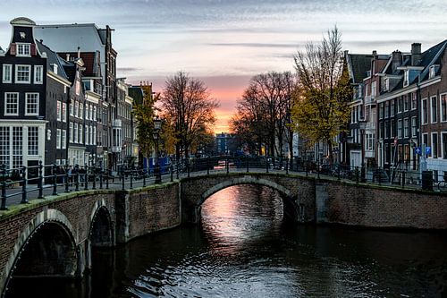 Sunset Amsterdam canals