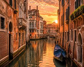 Das romantische Venedig im Abendlicht von Marco Theunissen