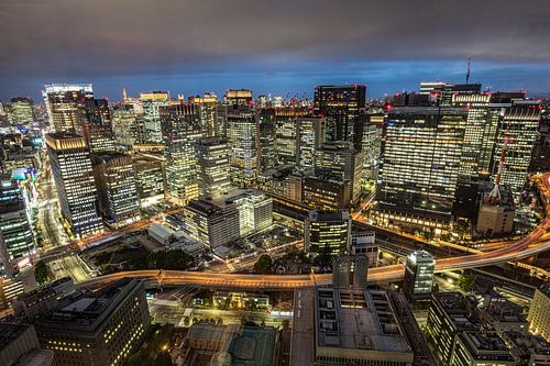 The Tokyo skyscraper skyline in the center of the city in Japan