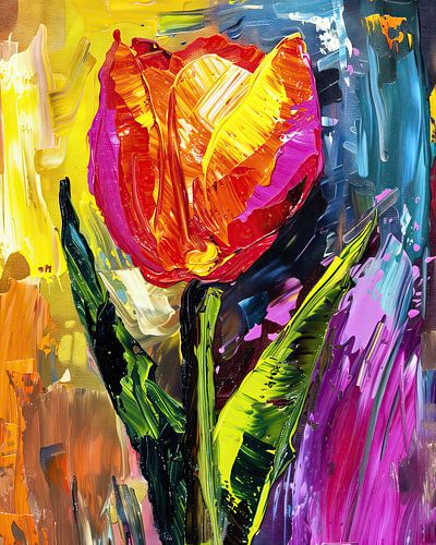 Tulipe colorée