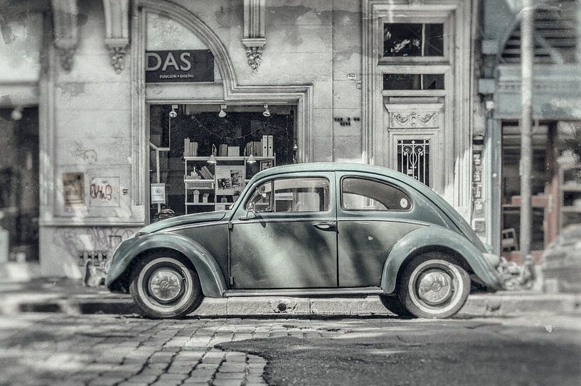 Old VW Beetle in Buenos Aires Argentina by Ron van der Stappen