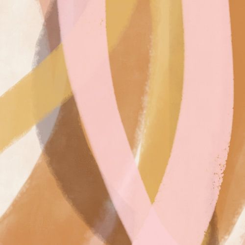 Moderne vormen en lijnen abstracte kunst in pastelkleuren nr 4_1