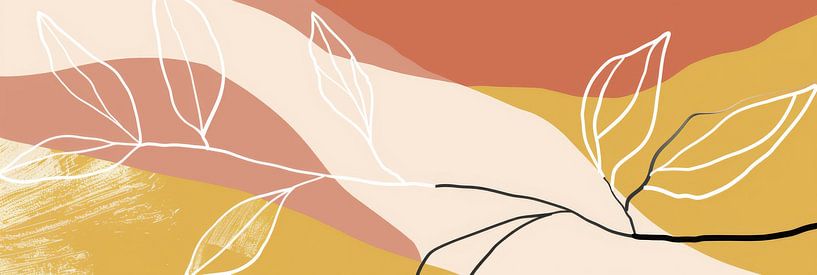 Line Art Pflanze von Poster Art Shop